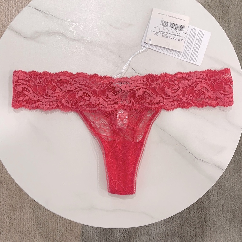 La Perla Coral Lace Thong Panty